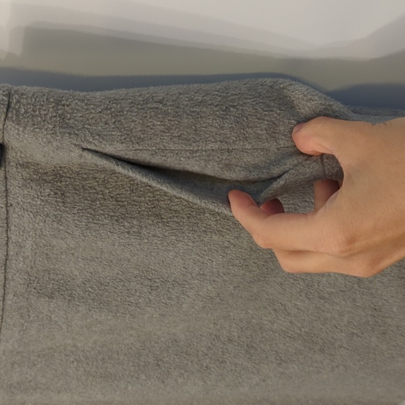 A-Line Mini Faux Wool Skirt in Grey - Picture 3 of 5